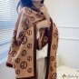 Winter new imitation cashmere scarf women's winter double-sided knitted long scarf thickened student