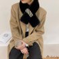 Plush scarf plaid cross scarf female wool scarf thickening warm plush scarf imitation rabbit fur