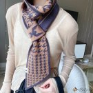 Checkerboard checkerboard cross small scarf women's thousand bird check ear scarf autumn and winter 