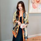 New printed long scarf women's silk scarf beach scarf printed sunshade shawl scarf female