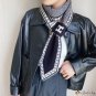 New cross small scarf female cross ear scarf retro literary knitting wool small scarf