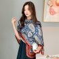 New simulation silk scarf women's light luxury fashion silk scarf printing medium-length scarf shawl