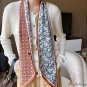 New double-layered small scarf silk scarf women's small neck scarf fashion float thin narrow long st