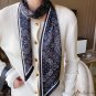 New double-layered small scarf silk scarf women's small neck scarf fashion float thin narrow long st