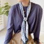 New double-layered small scarf silk scarf women's small neck scarf fashion float thin narrow long st