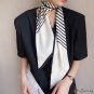 New double-layered small scarf silk scarf women's small neck scarf fashion float thin narrow long st