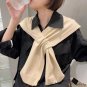 Knitted shawl women's autumn and winter false collar small shawl protection cervical collar hitching