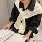 Knitted shawl women's autumn and winter false collar small shawl protection cervical collar hitching
