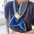 Knitting small scarf women's new letters stitching multi-color decorative scarf oblique angle cross 