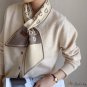 Knitting small scarf women's new letters stitching multi-color decorative scarf oblique angle cross 