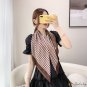 A thousand bird check silk scarf season new twill silk large square scarf ladies when printed headsc