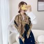 Season new 90cm large square scarf female elegant twill silk fashion chain printing silk scarf neck 