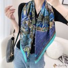 Spring and summer new simulation silk twill silk scarf women polka dot print retro square scarf head