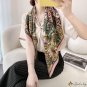 Spring and summer new simulation silk twill silk scarf women polka dot print retro square scarf head