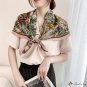 Spring and summer new simulation silk twill silk scarf women polka dot print retro square scarf head