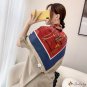 New silk scarf ladies sweet chain tassel printing large square scarf twill silk scarf