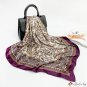 Printed silk scarf summer turban simulation silk 90cm square scarf scarf shawl