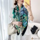 Season new 90cm large square scarf female elegant twill silk fashion printing silk scarf decorative 
