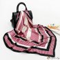90cm silk scarf women's new plaid printing square scarf simulation silk scarf shawl headscarf