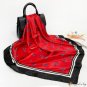 Silk scarf women's new simple point print square scarf simulation silk scarf shawl headscarf