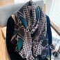 Plaid spell color long scarf autumn and winter models cotton linen hand scarf female spring and autu