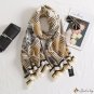 Cotton and linen feel colorful scarf female winter warm dual-use shawl spring and autumn sarong beac