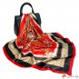 New square scarf chain printing silk scarf ladies simulation silk scarf shawl headscarf
