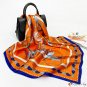 Silk scarf women's new carriage print square scarf simulation silk scarf shawl headscarf