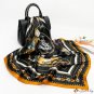 Silk scarf women's new carriage print square scarf simulation silk scarf shawl headscarf