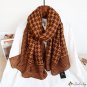 Autumn and winter new fashion bird check cotton linen hand scarf female dual-use warm silk scarf sar