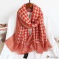 Autumn and winter new fashion bird check cotton linen hand scarf female dual-use warm silk scarf sar