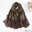 New leopard print sarong women spring cotton linen hand scarf vacation shawl silk scarf