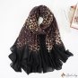New leopard print sarong women spring cotton linen hand scarf vacation shawl silk scarf