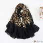 New leopard print sarong women spring cotton linen hand scarf vacation shawl silk scarf