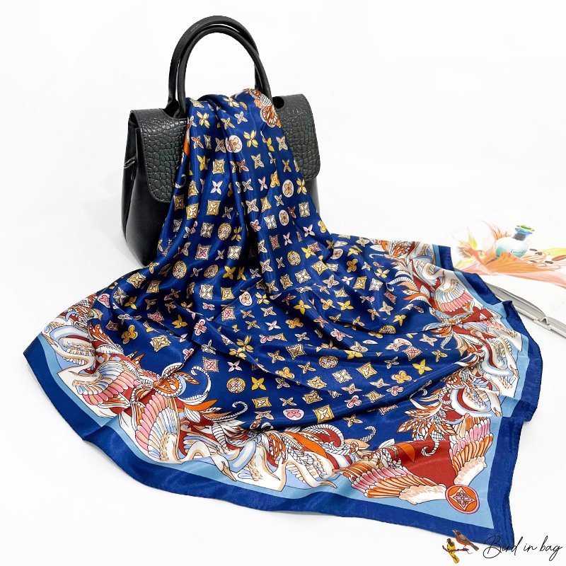 90cm large square scarf female new simulation silk printing silk scarf shawl ladies scarf headscarf