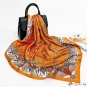 90cm large square scarf female new simulation silk printing silk scarf shawl ladies scarf headscarf