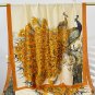 New peacock printing long silk scarf women beach towel printing sunshade shawl scarf female