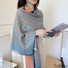 Retro autumn and winter new warm scarf female fashion double-sided thickened imitation cashmere stud
