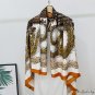 130CM silk scarf new simulation silk satin printing degree shawl square scarf female scarf