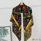 130CM silk scarf female spring and autumn new simulation silk satin printing degree shawl square sca