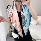 Twill silk large square scarf Ms. printed scarf simulation silk scarf female neck scarf shawl