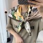 Twill silk large square scarf Ms. printed scarf simulation silk scarf female neck scarf shawl