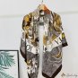 Silk scarf female 130cm simulation silk twill silk printing large square scarf shawl scarf