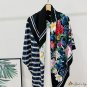 Silk scarf female simulation silk 130cm twill silk large printed square scarf shawl scarf