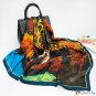 Silk scarf female simulation silk scarf colorful deer printed small square scarf scarf shawl
