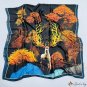 Spring and summer new silk scarf female long section simulation silk plum deer printing sarong long