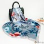 New silk scarf female headscarf French vintage scarf floral print large square scarf 90cm shawl