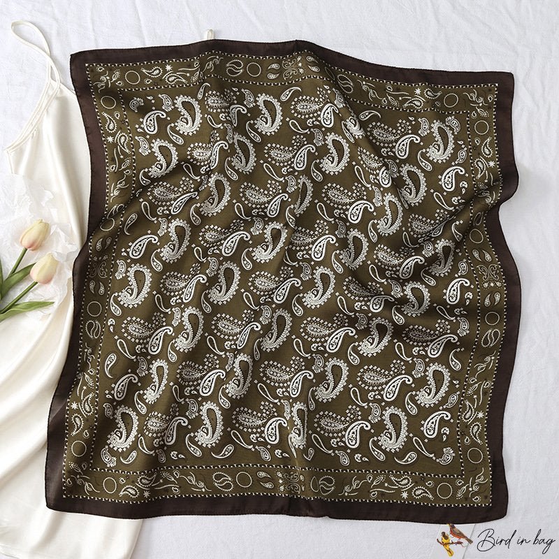 70cm silk scarf small square scarf female spring and summer new printing square scarf satin scarf sh