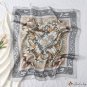 Silk scarf small square scarf female spring and summer new floral print square scarf satin scarf sha