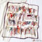 Silk scarf small square scarf female spring horse group printing square scarf satin scarf shawl